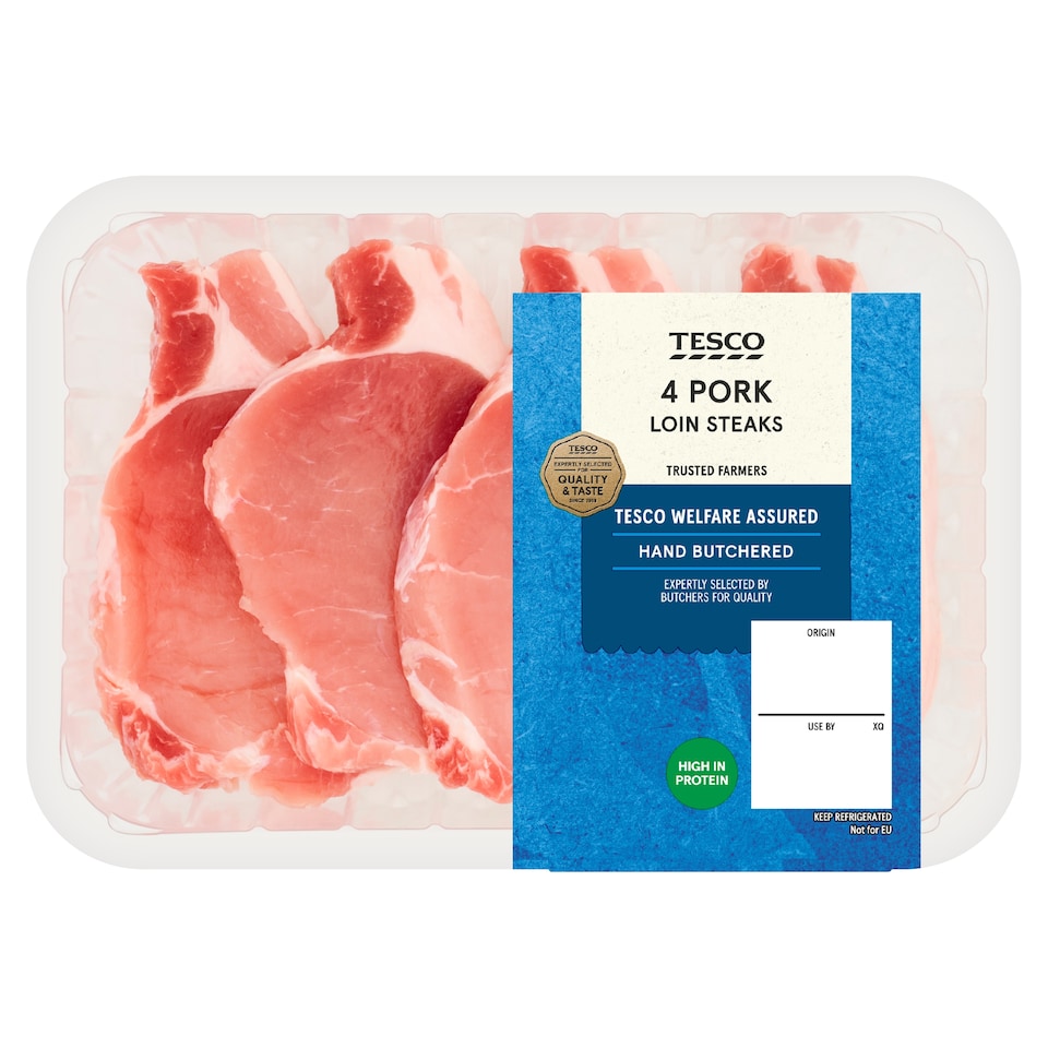 Tesco Pork Loin Steaks 480g