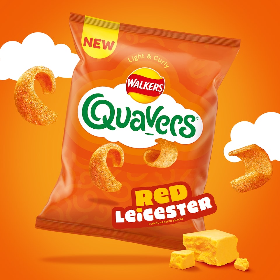image 1 of Quavers Red Leicester Grab Bag Crisps 34g