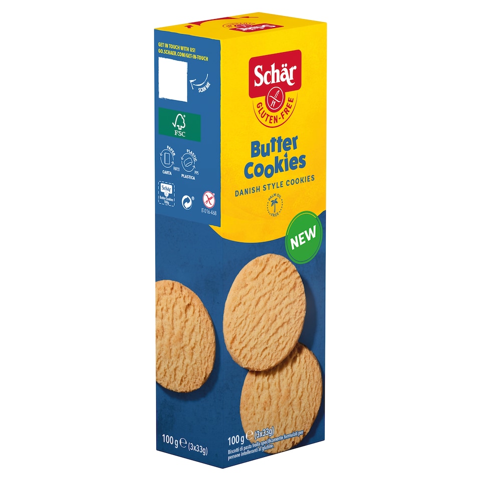 image 1 of Schär Gluten Free Cookies 3 x 33g (100g)