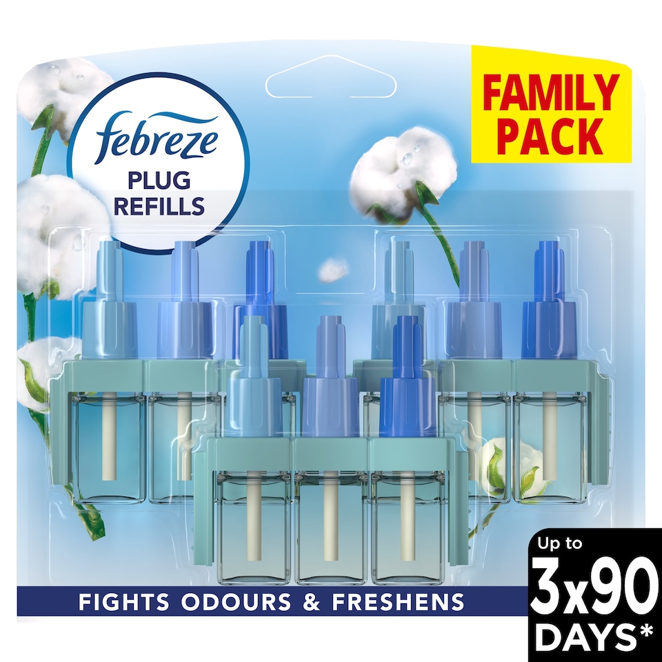 image 1 of Febreze Plug In Refills Cotton Fresh 3 x 20ml
