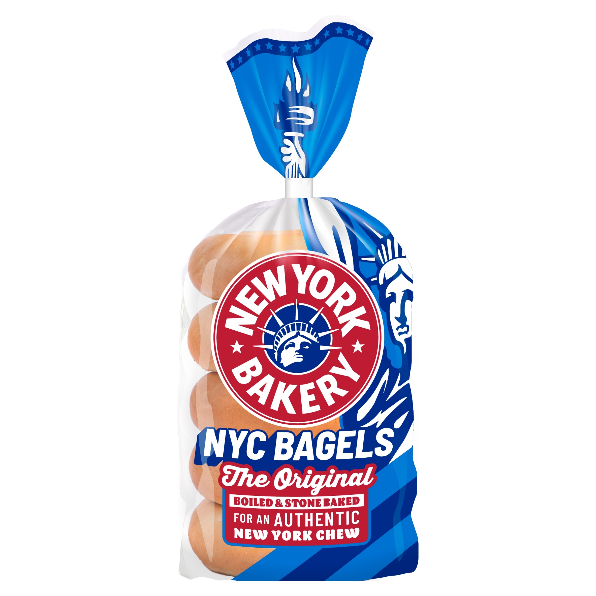 New York Bakery Co The Original Plain Bagels 5 Pack