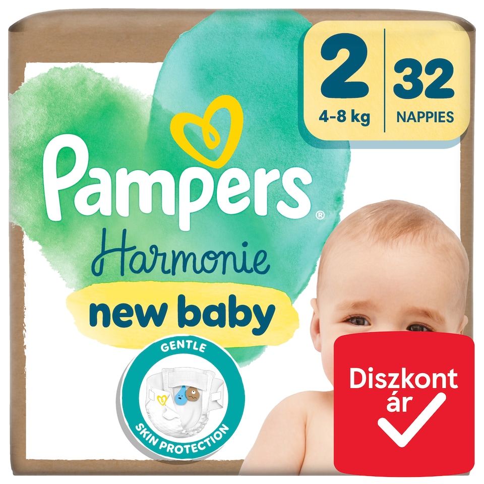 Pampers Harmonie Pelenka, Méret: 2, 32 Pelenka, 4kg-8kg  1. kép