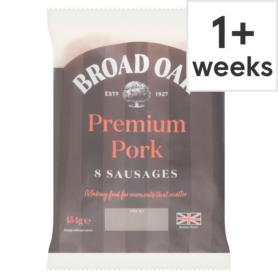 Broad Oak Farm 8 Premium Pork Sausages 454G