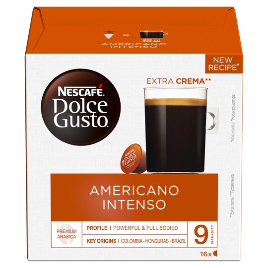 Nescafe Dolce Gusto Americano Intenso Coffee Pods 16S 144G Tesco