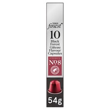 Tesco Finest 10 Black F/Gteau Flavour Coffee Capsules 54G