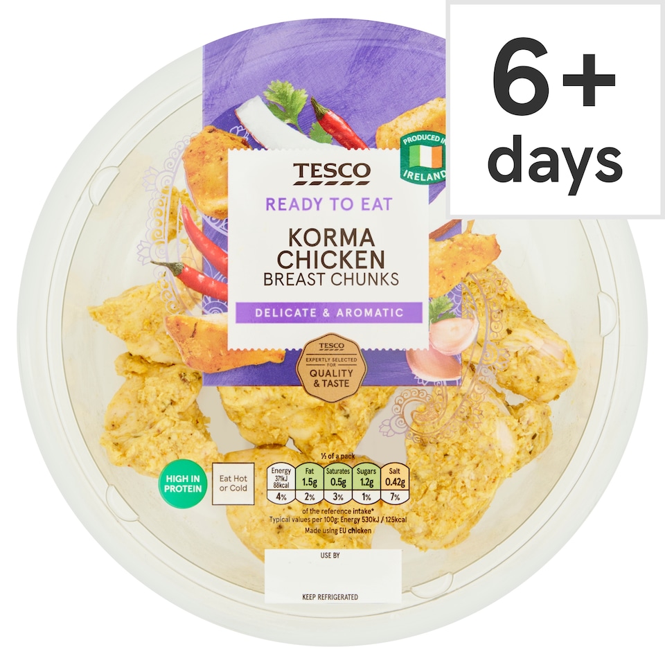 Tesco Korma Chicken Breast Chunks 140g
