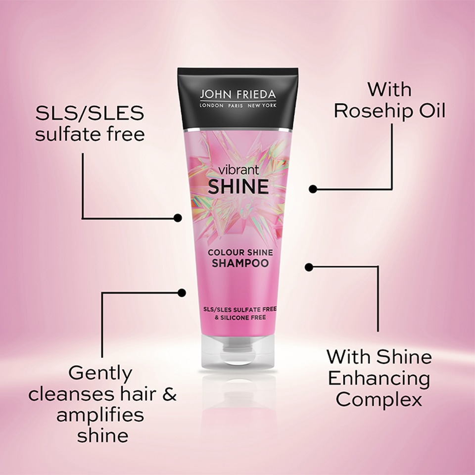 image 1 of John Frieda Vibrant Shine Colour Shine Shampoo 250Ml