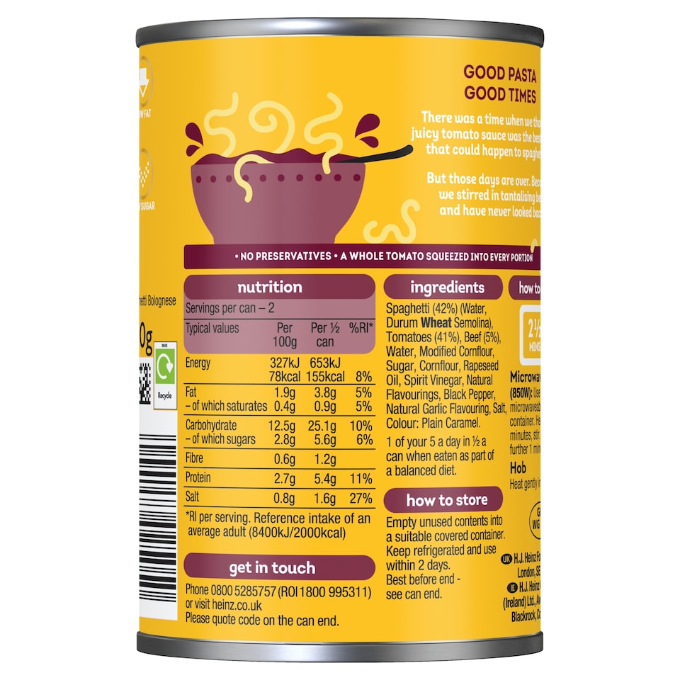 image 1 of Heinz Spaghetti Bolognese 400G