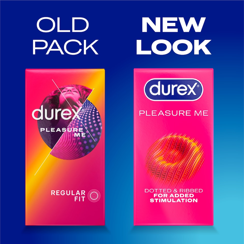 image 1 of Durex Pleasure Me Condoms Ribbed & Dotted Regular Fit 20 Pack