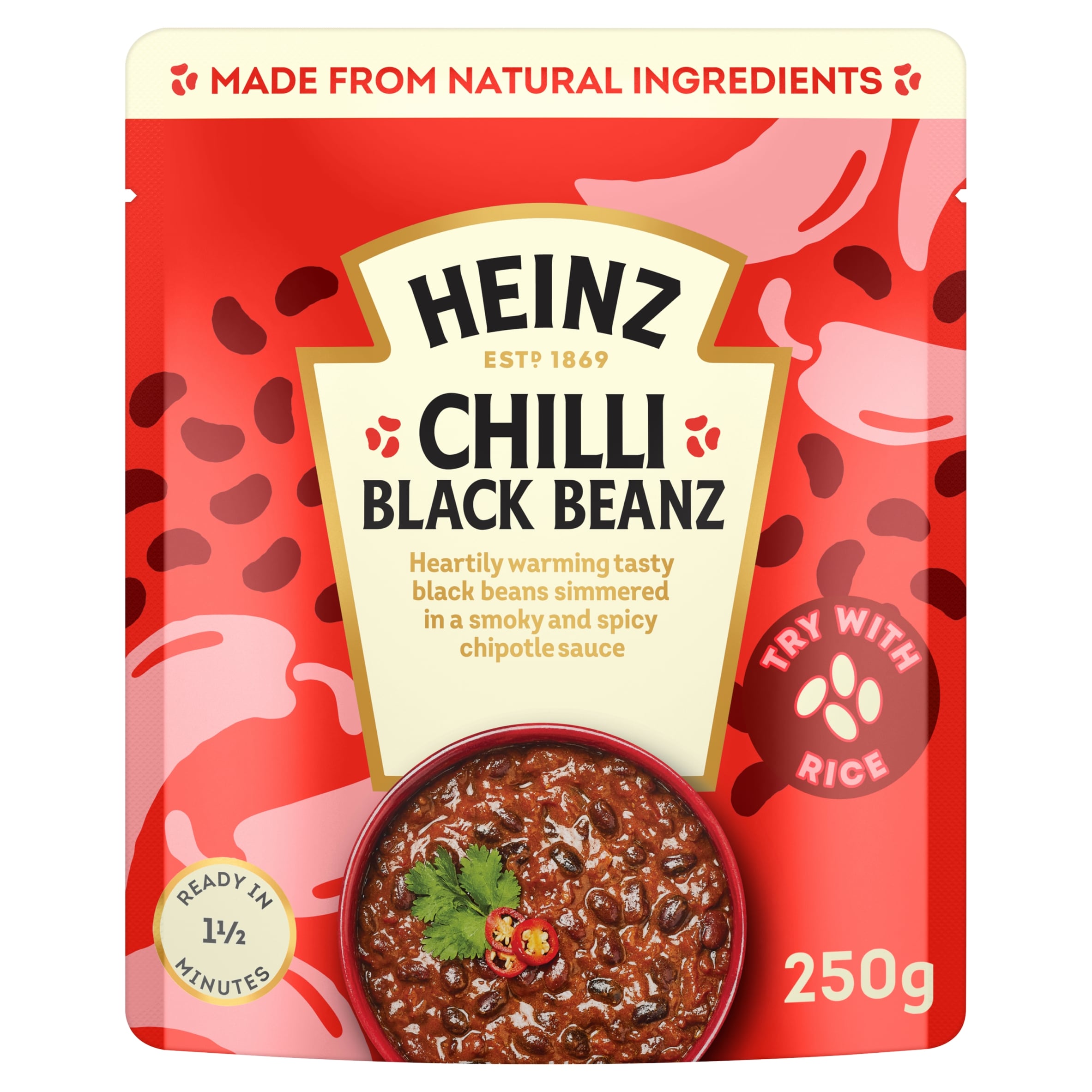 Heinz Chilli Black Beans Mexican Style 250g