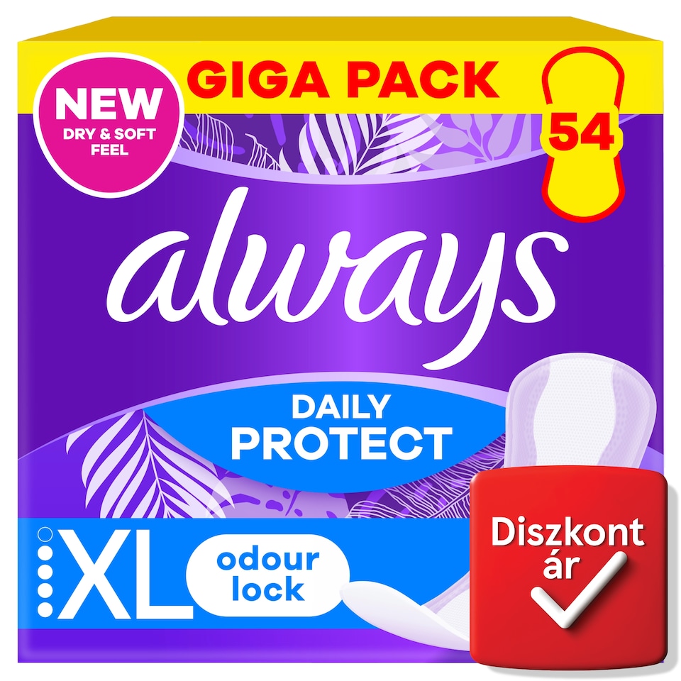 image 1 of Always Daily Protect Extra Long Odour Lock Pantyliners 54 Count