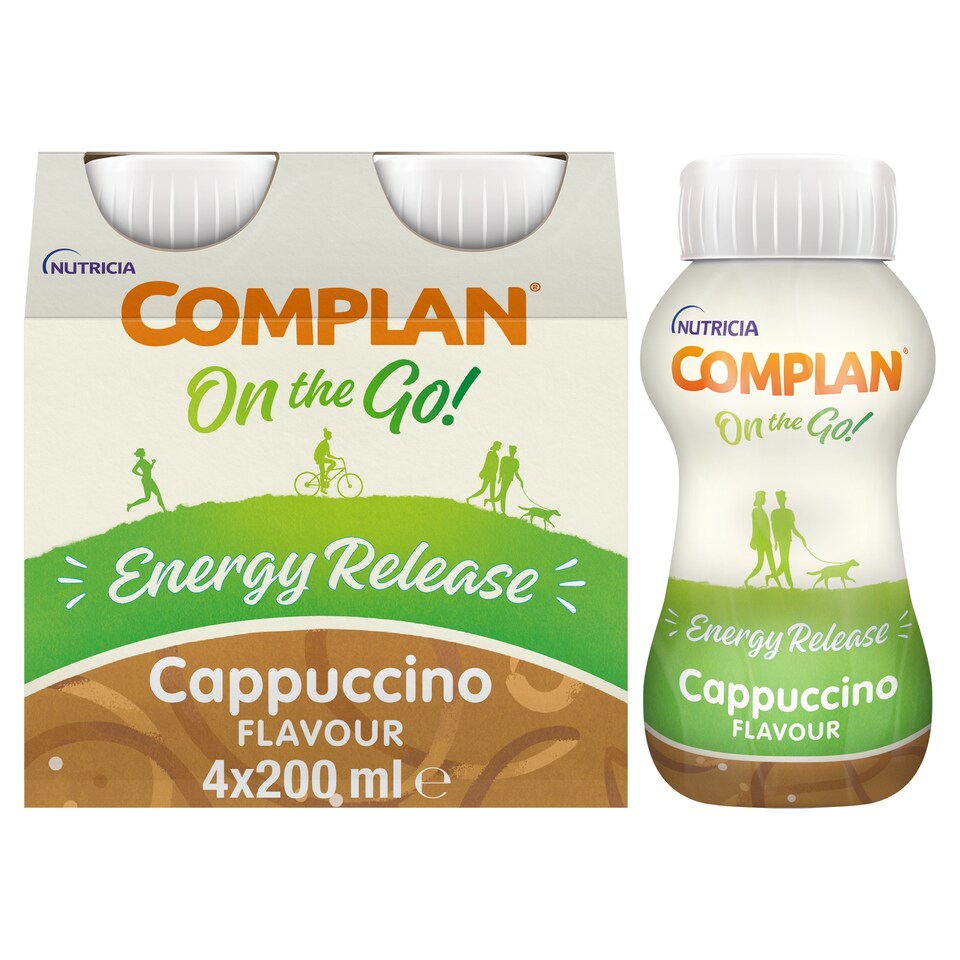 image 1 of Complan On The Go Cappuccino Flavour 4 x 200ml