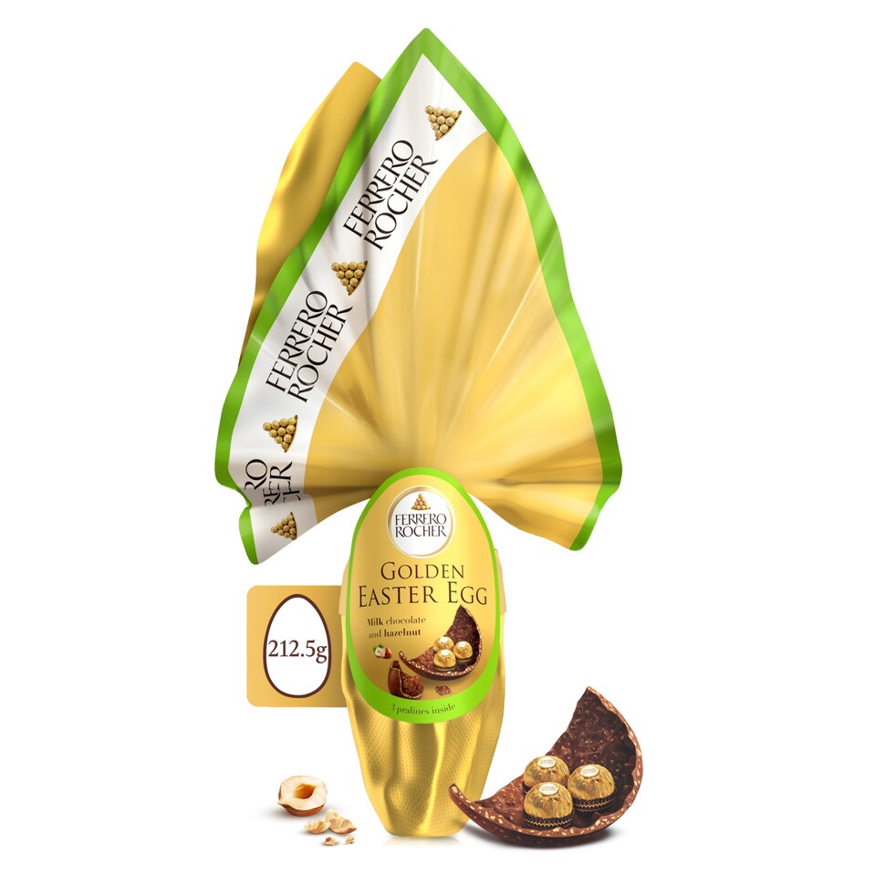 image 1 of Ferrero Rocher Golden Easter Milk Chocolate Egg 212G