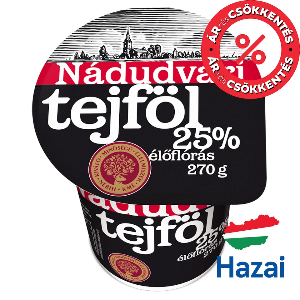 Nádudvari Sour Cream with Live Cultures 25% 270 g