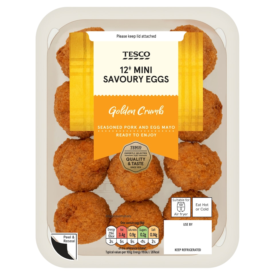 Tesco 12 Mini Savoury Eggs 216G