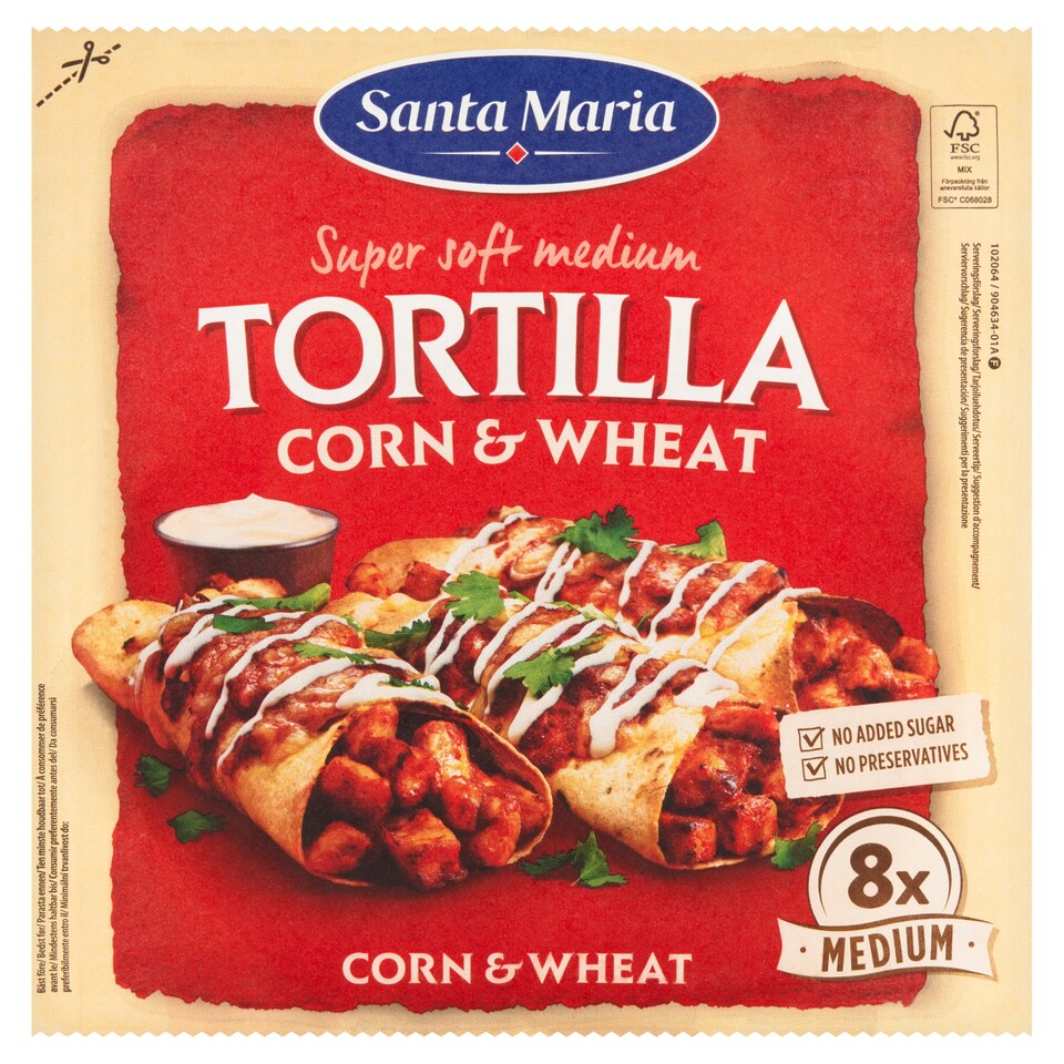 image 1 of Santa Maria Wheat-Corn Tortilla 8 pcs 336g
