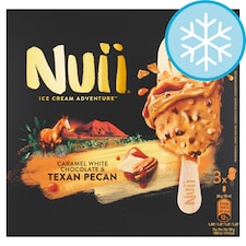 Nuii Caramel White Chocolate & Pecan Ice Cream 3 Pack 270Ml