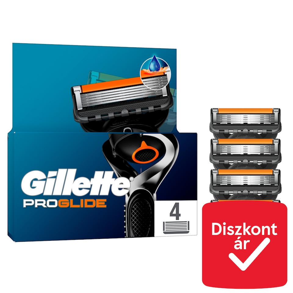 image 1 of Gillette ProGlide Razor Cart Refills for Men, 4 Razor Blade Refills, 5 Blades & Precision Trimmer
