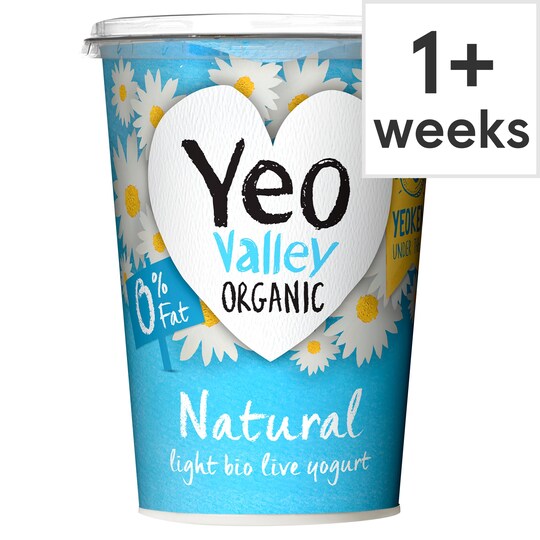 Yeo Valley 0 Fat Natural Yogurt 500G Tesco Groceries