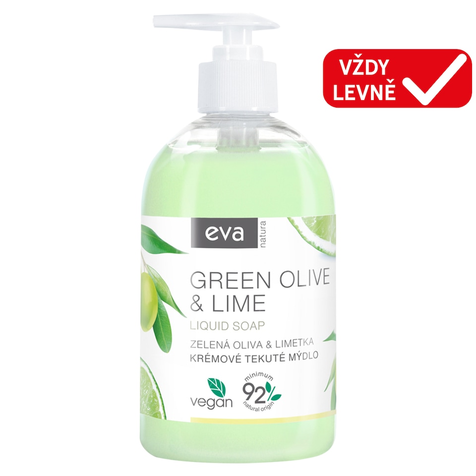 Eva Natura Green Olive & Lime Cream Liquid Soap 500ml