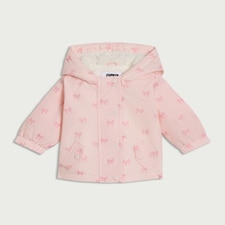 F&F Baby Bow Print Shower Resistant Raincoat in Pink