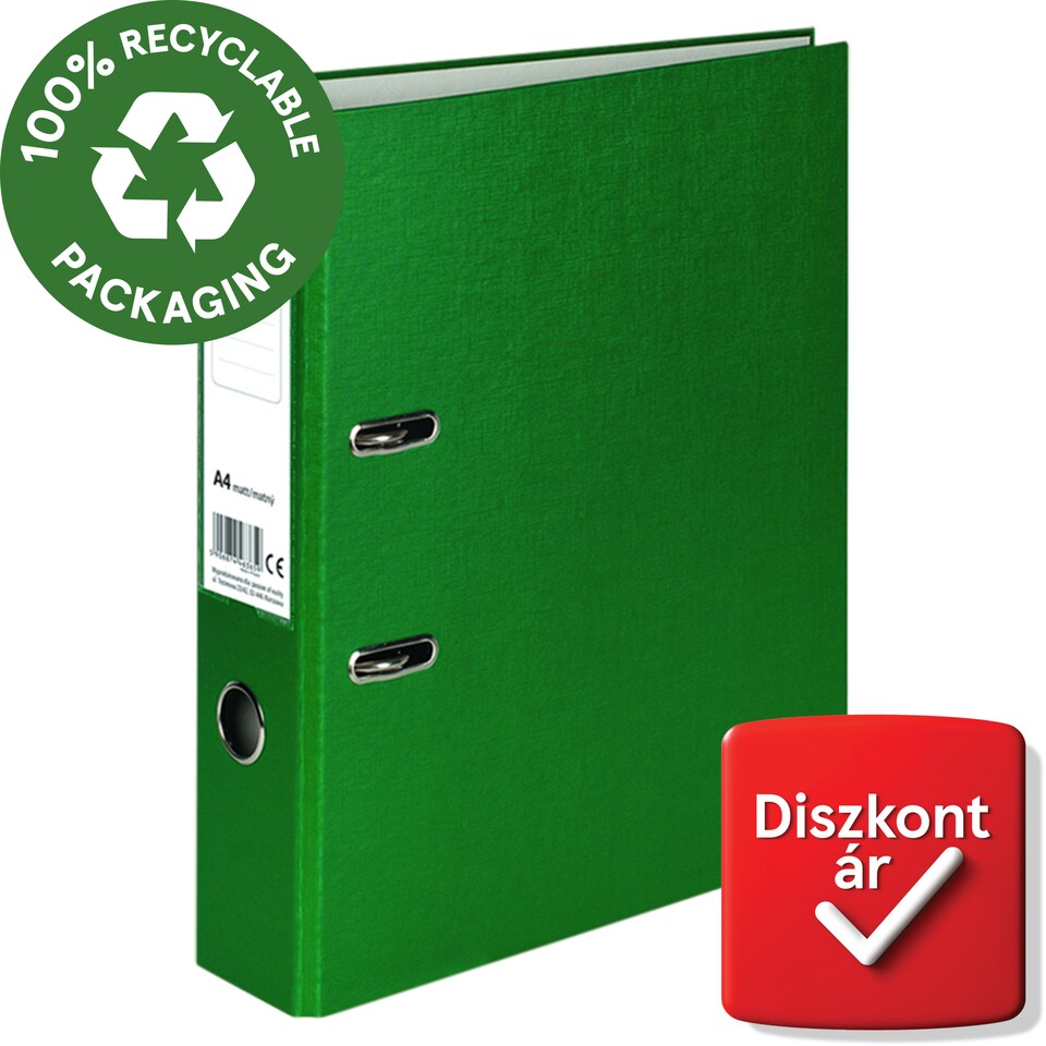 Green Ring Binder A4 Matt 7,5 cm