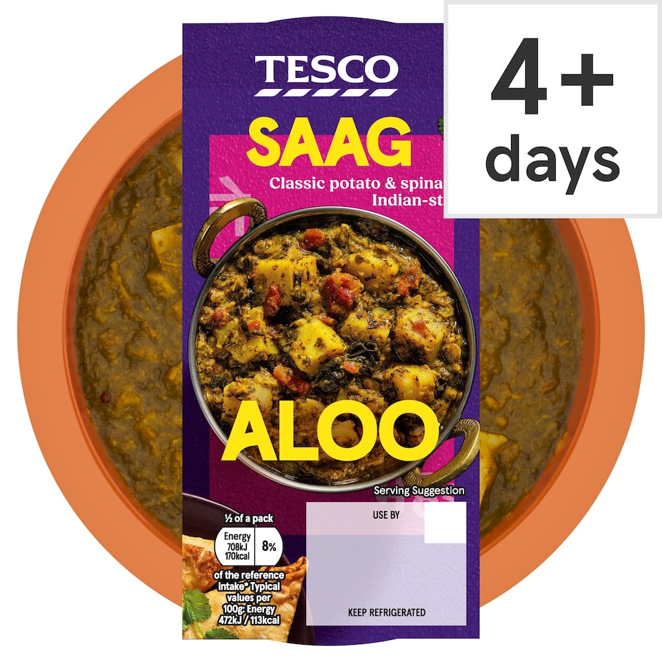 Tesco Indian Saag Aloo 300G