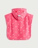 image 2 of F&F Baby Pure Cotton Polka Dot Hooded Poncho Towel in Pink