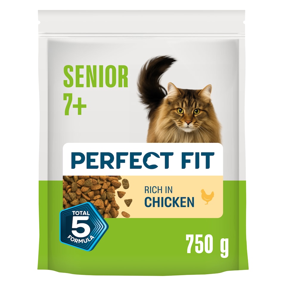 image 1 of Perfect Fit Senior 7+ Dry Cat Food - Chicken 750g