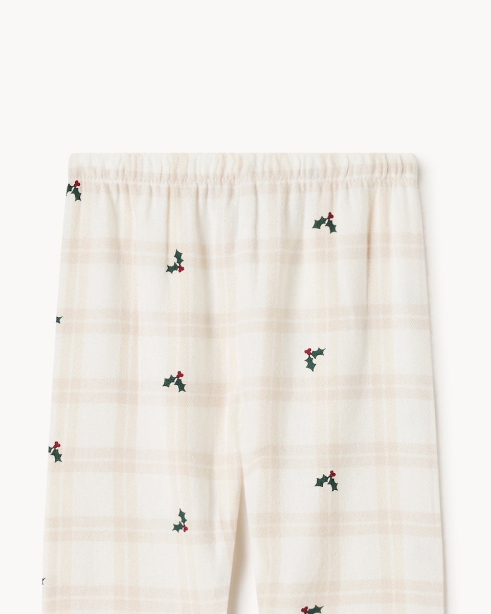 image 1 of Christmas Baby Cotton Rich Checked Holly Revere Matching Family Pyjama Set in Neutral