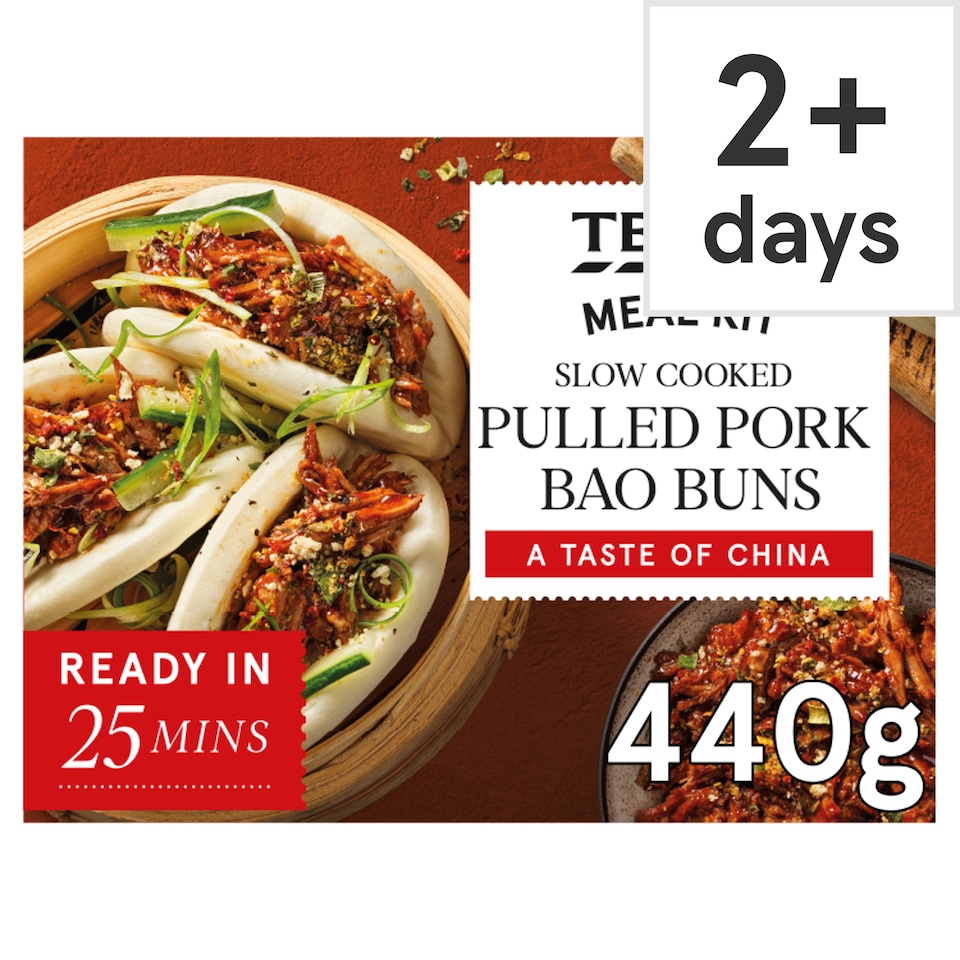 Tesco Meal Kit Slow Cooked Pulled Pork Bao Buns 440g