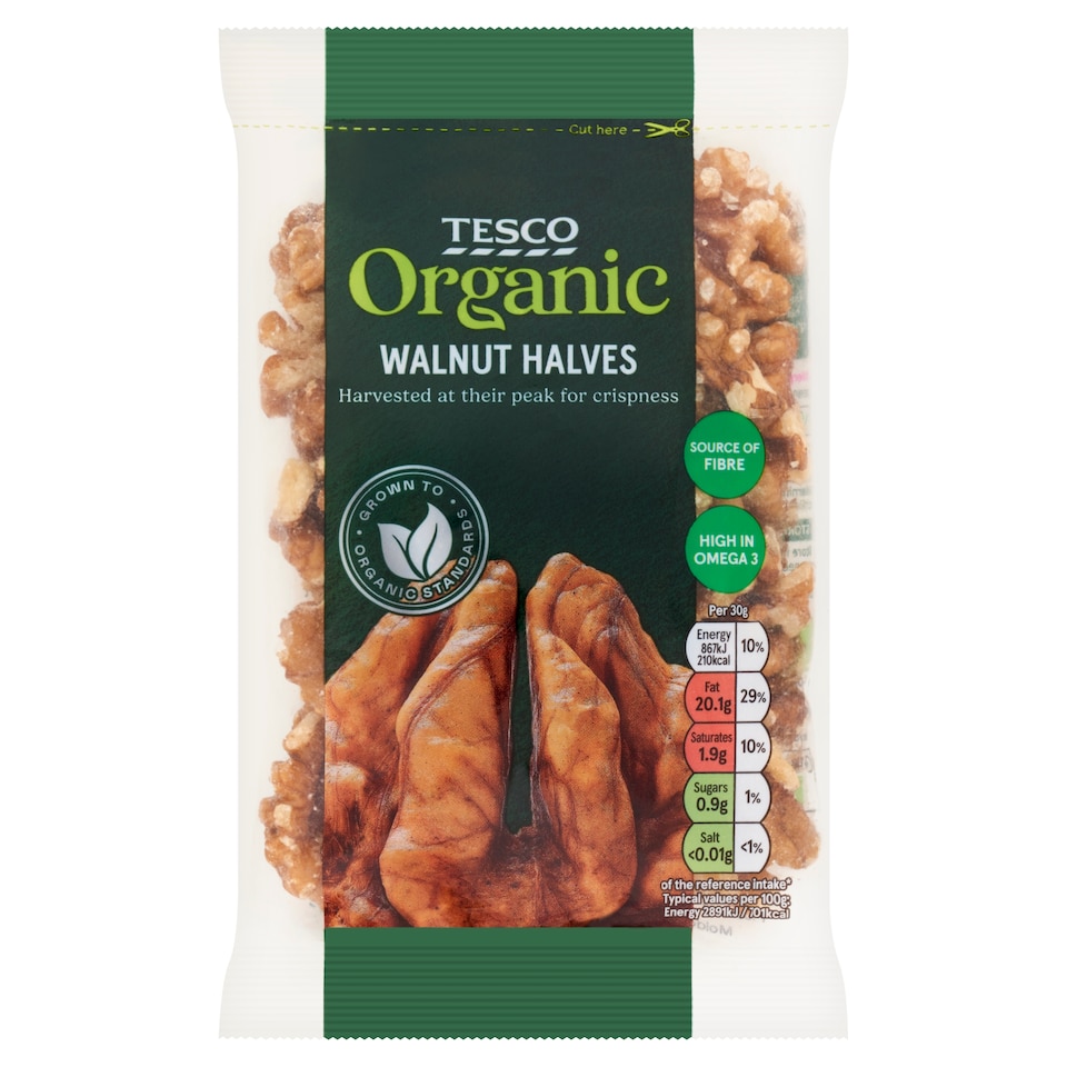 Tesco Organic Walnut Halves 100G