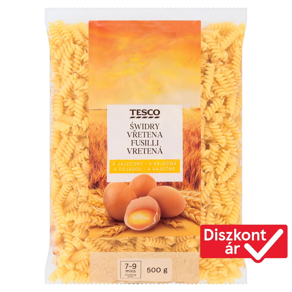 Tesco Fusilli Dry Pasta with 4 Eggs 500 g