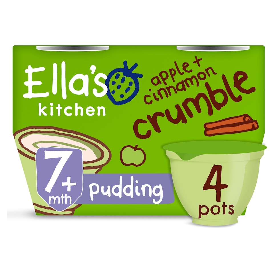 image 1 of Ella's Kitchen Apple & Cinnamon Crumble 4X80g