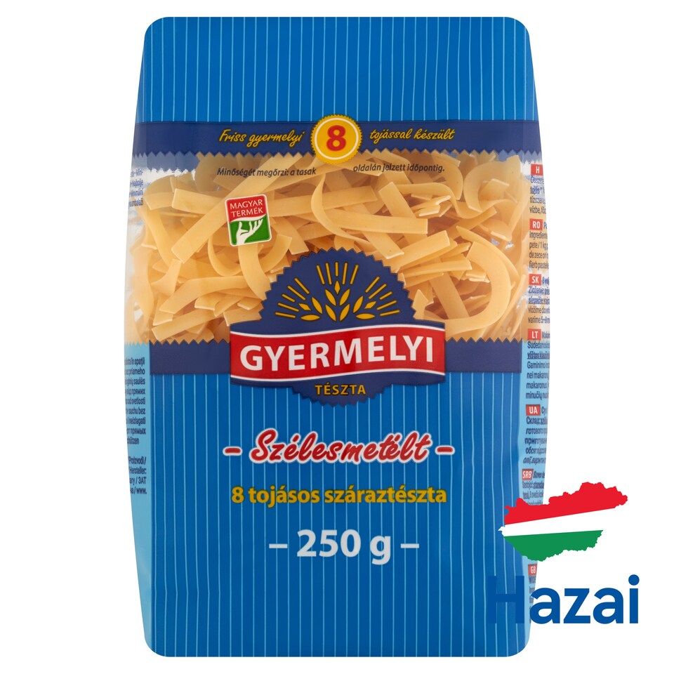 Gyermelyi szélesmetélt 8 tojásos száraztészta 250 g