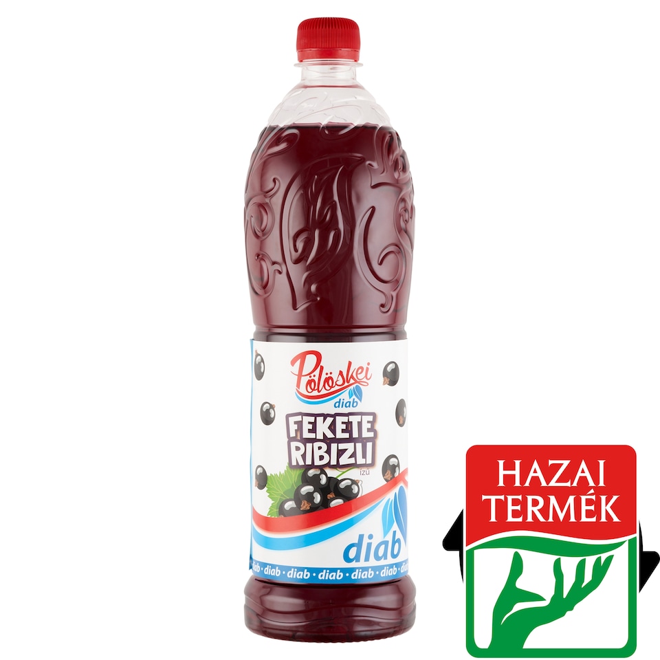 Pölöskei Diab fekete ribizli ízű szörp édesítőszerekkel 1 l