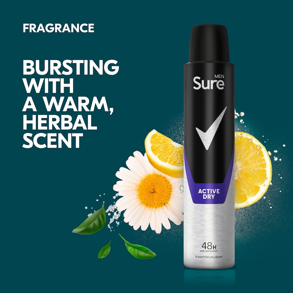 image 1 of Sure Men Active Dry 48h Antiperspirant Deodorant 200ml