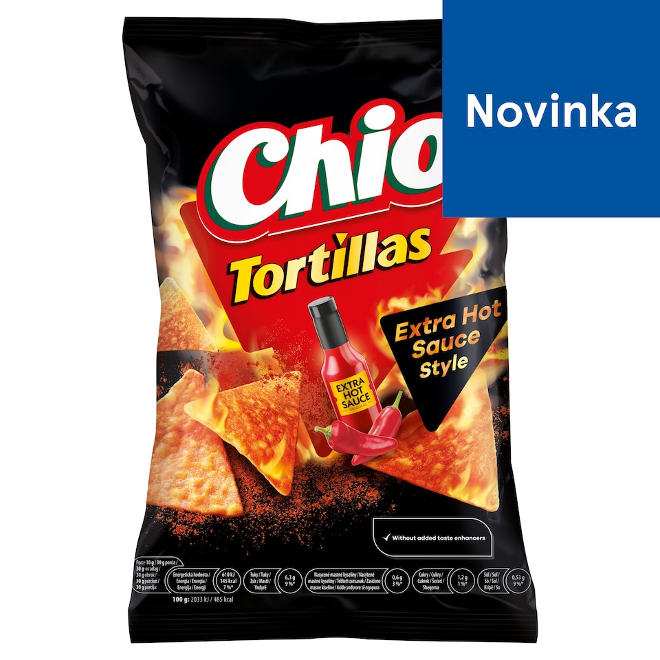 Chio Tortillas Extra Hot Sauce Style 110 g