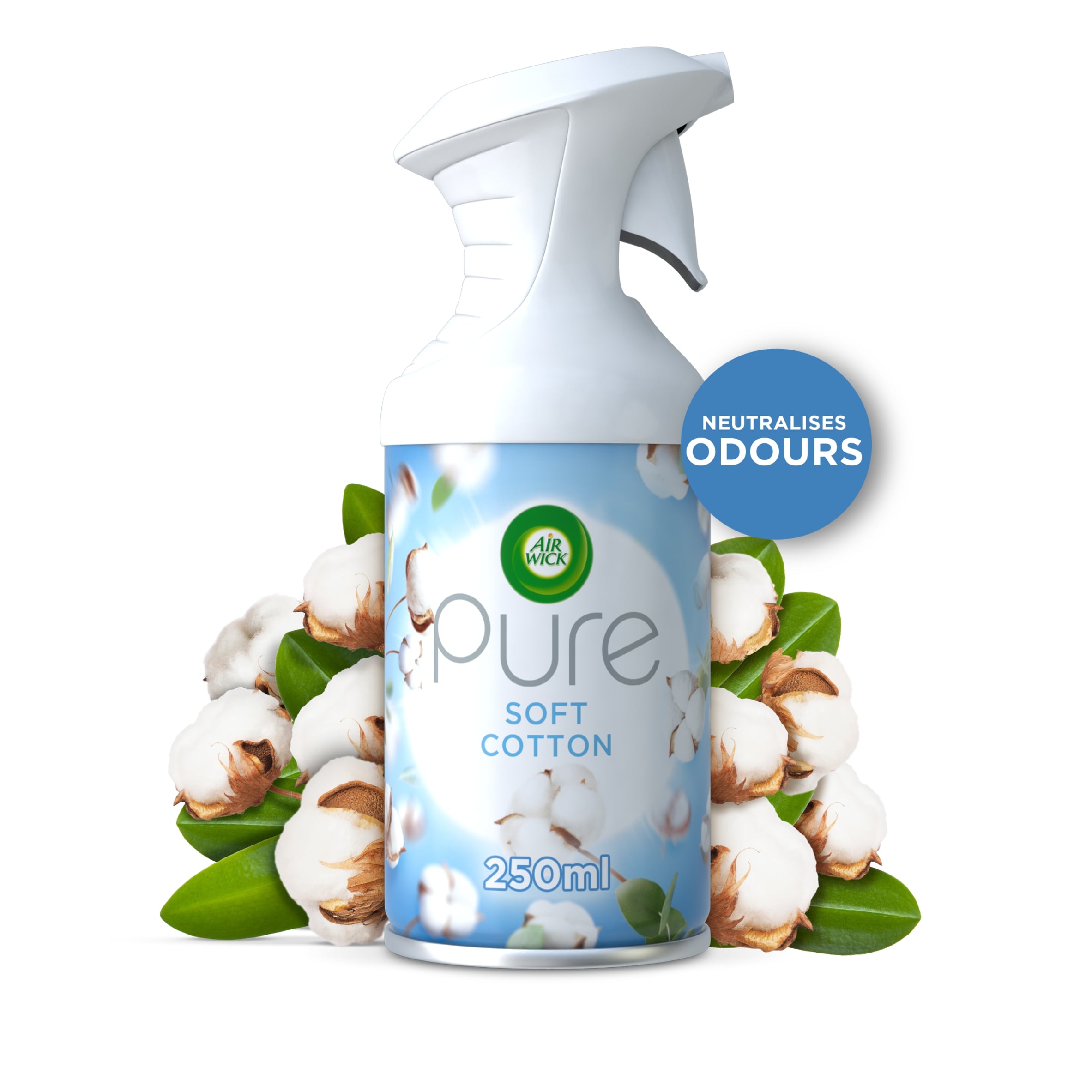Air Wick Pure Aerosol Soft Cotton Air Freshener 250ml