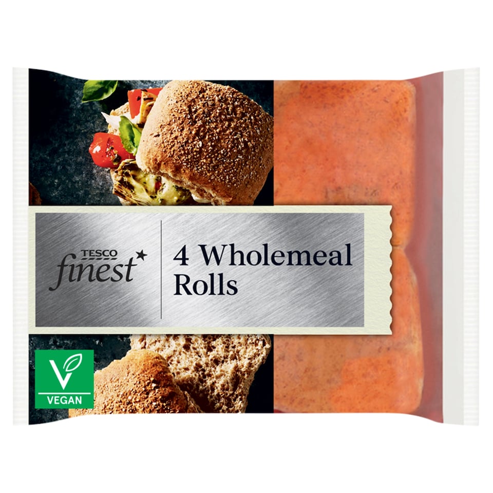 Tesco Finest Wholemeal Rolls 4 Pack