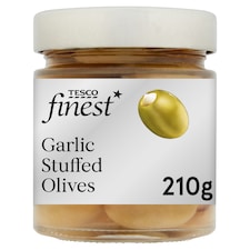 Tesco Finest Garlic Stuffed Olives 210G