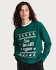 image 2 of F&F Cotton Rich Yes I'm Still Vegan Slogan Christmas Sweatshirt in Green