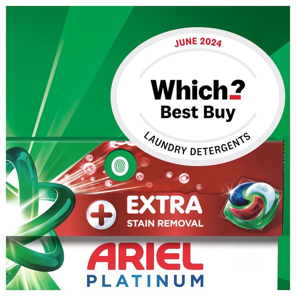 image 1 of Ariel Platinum Washing Liquid Pods Extra Stain Removal 44 Washes 1020.8G