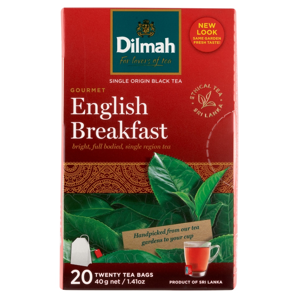 image 1 of Dilmah English Breakfast Black Tea 20 Tea Bags 40 g