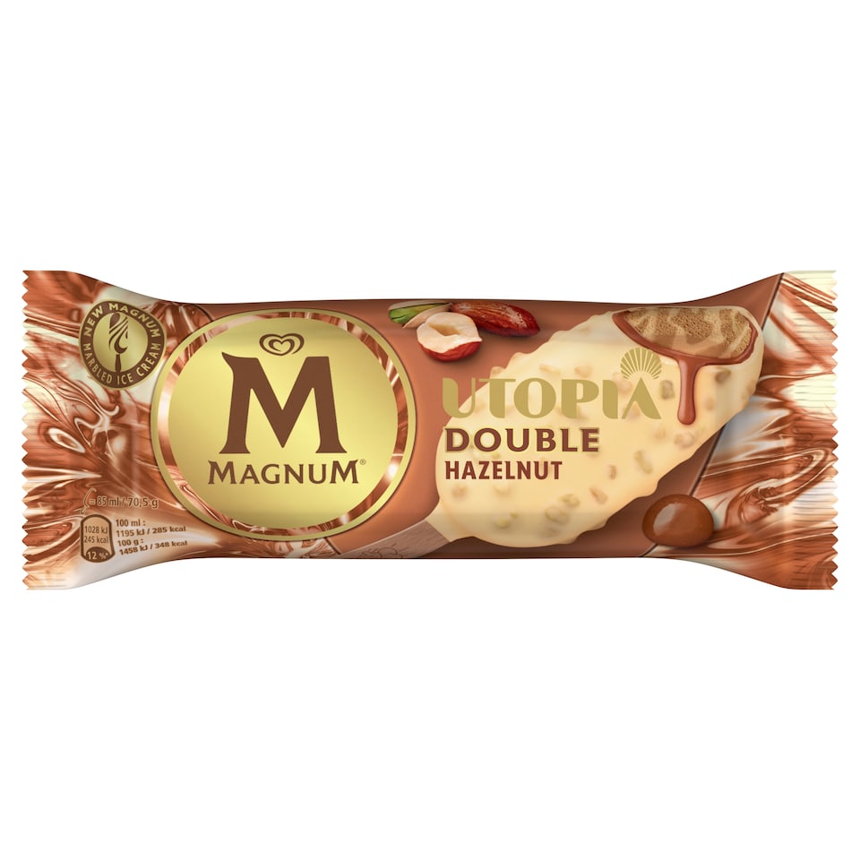 MAGNUM Pálcikás Jégkrém Dupla Mogyoró 85 ml