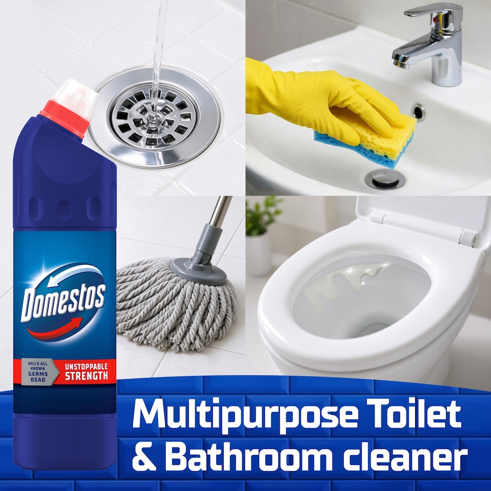 image 1 of Domestos Thick Bleach Original Toilet & Bathroom Cleaner 750ml