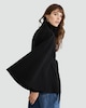 image 1 of F&F Belted High Neck Cape Coat in Black
