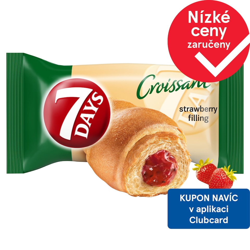 7 Days Croissant s jahodovou náplní 60g