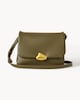 image 1 of SACHA Gold Clasp Crossbody Bag in Olive