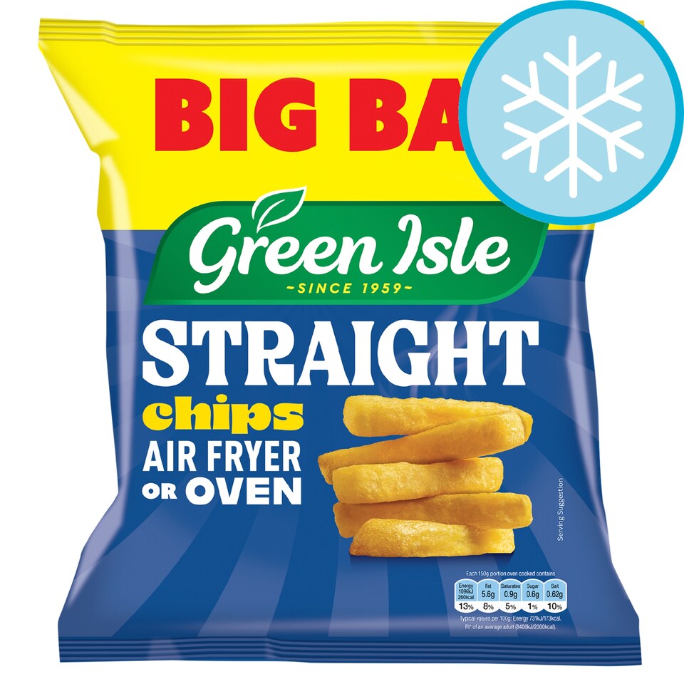 Green Isle Straight Cut Oven Chips 1.3Kg